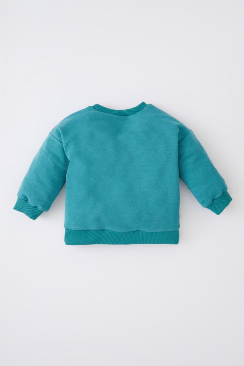 BABY BOY Green  Baby Boy Regular Fit Lion King Licensed Crew Neck Sweatshirt