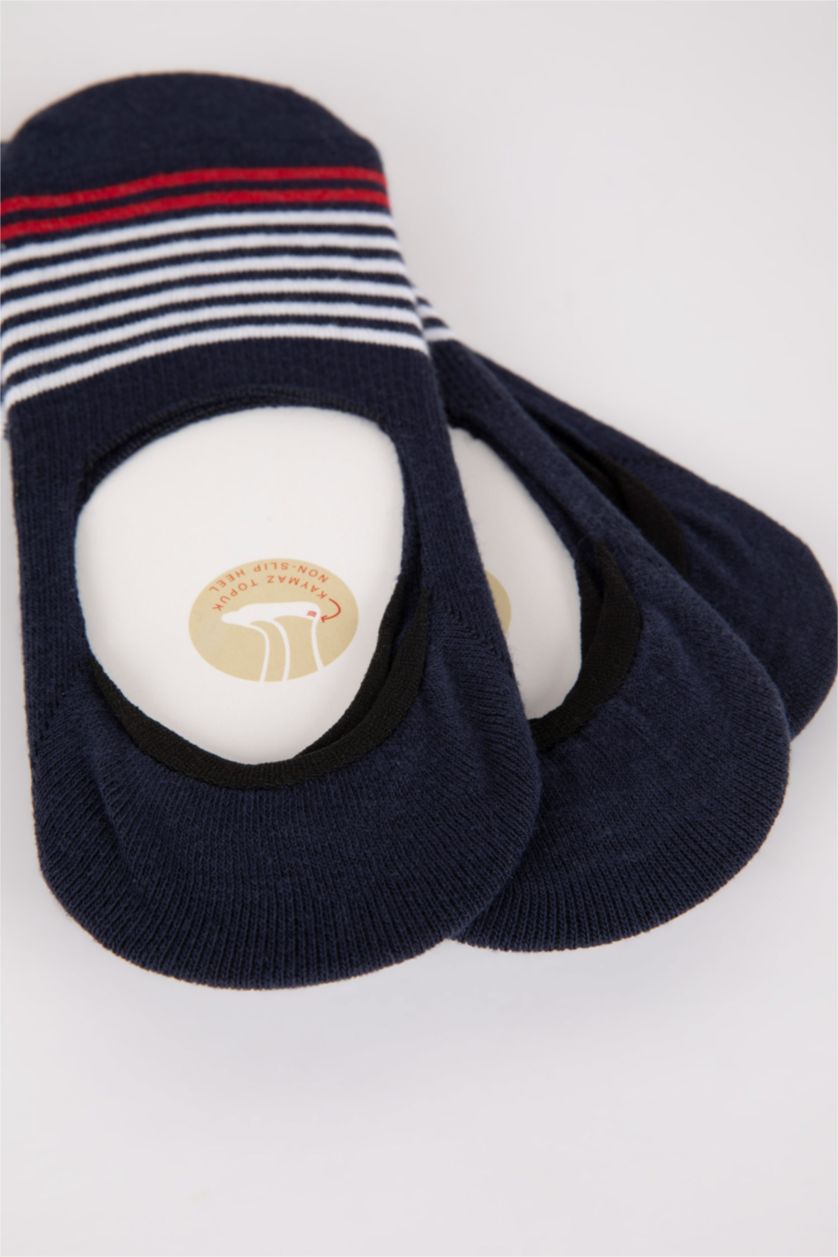 رجال كحلي جوارب فلات قطن من 3 قطع