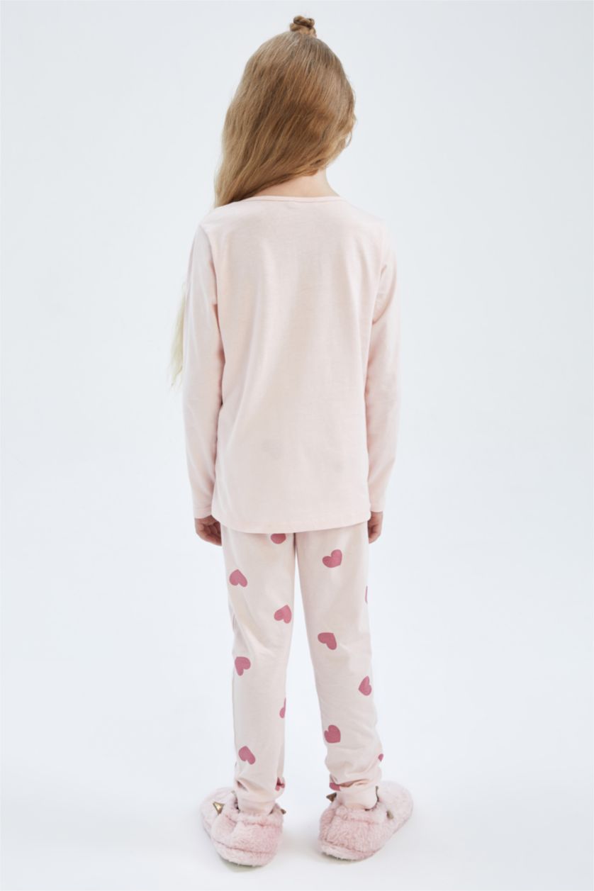 GIRLS & TEENS Light Pink 2 piece Regular Fit Knitted Pyjamas