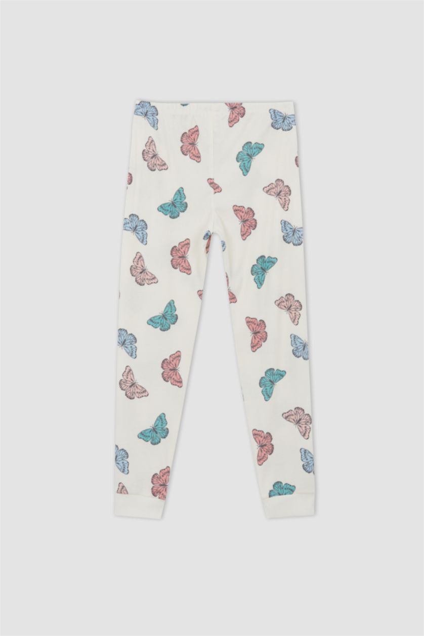 GIRLS & TEENS Sand Girls Regular Fit Long Sleeve Rib Pajamas Set