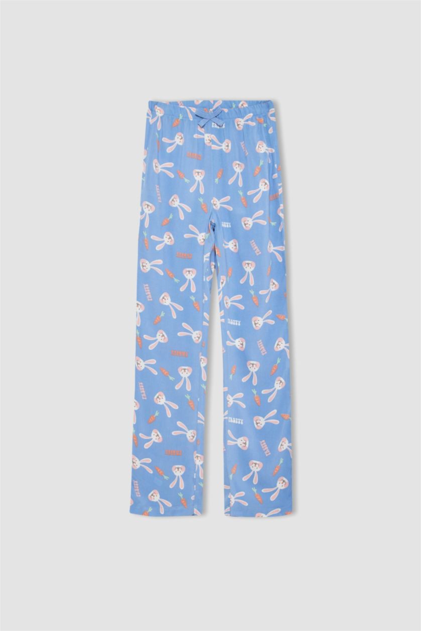 GIRLS & TEENS Light Blue 2 piece Regular Fit Knitted Pyjamas