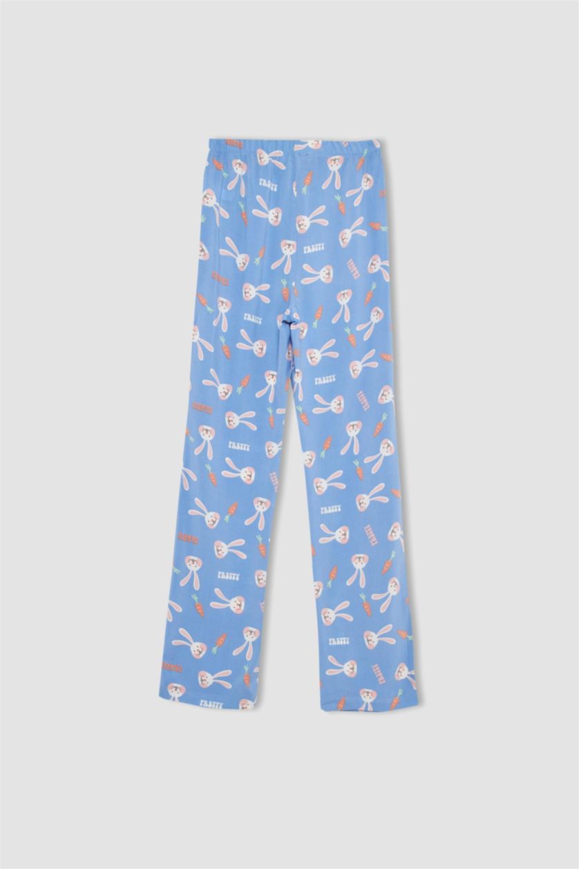 GIRLS & TEENS Light Blue 2 piece Regular Fit Knitted Pyjamas