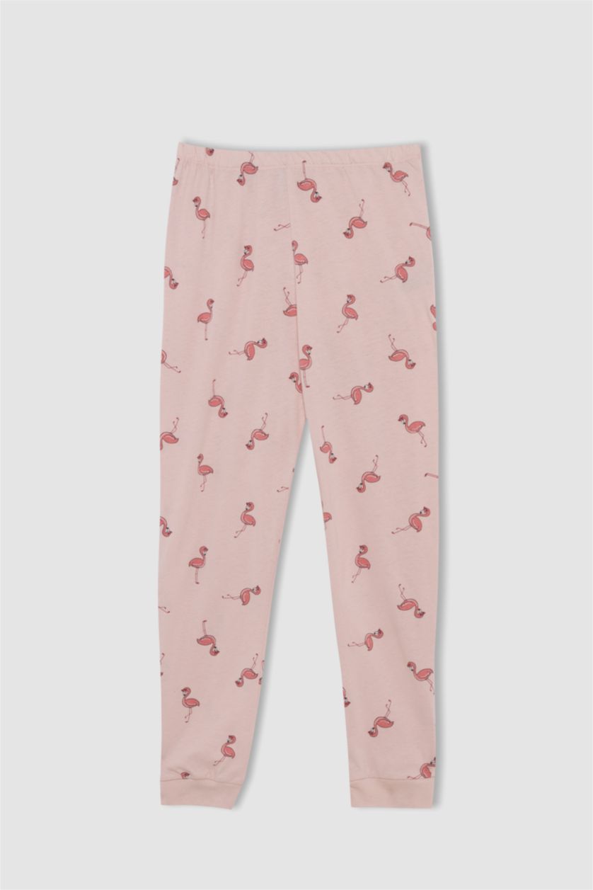 GIRLS & TEENS Light Lilac Girl Flamingo Printed Long Sleeve Pajamas Set