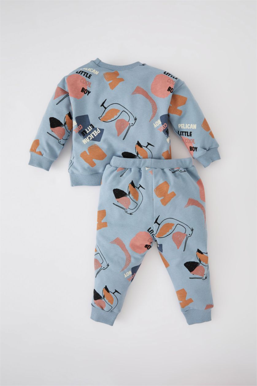 Baby Boy Blue 2 piece Regular Fit Crew Neck Set
