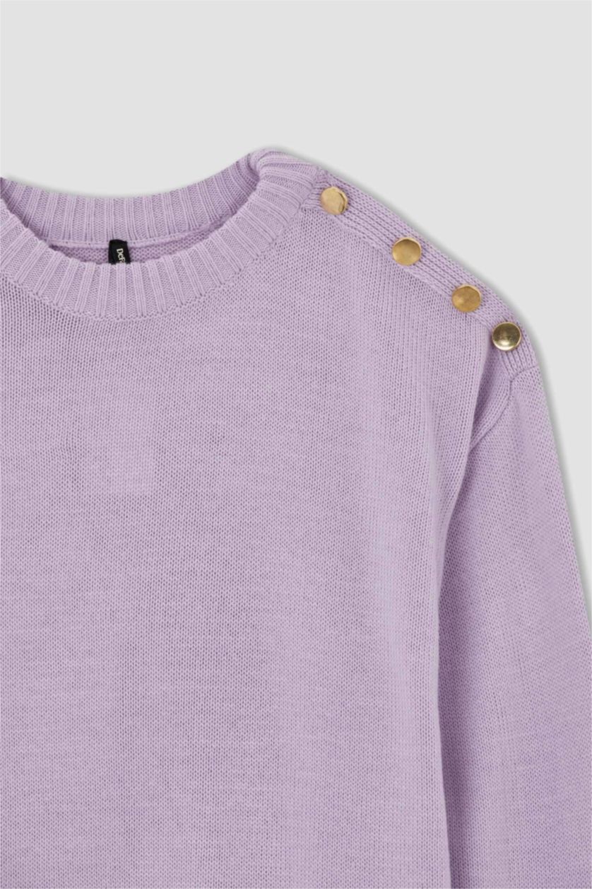 WOMAN Lilac Relax Fit Half Turtleneck Tunic