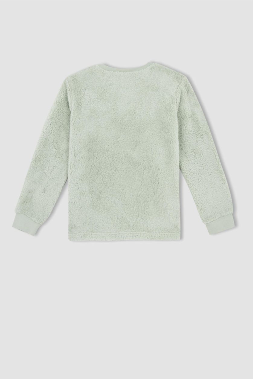 FILLES BLEU Clair Pyjamas En Tricot Peluche