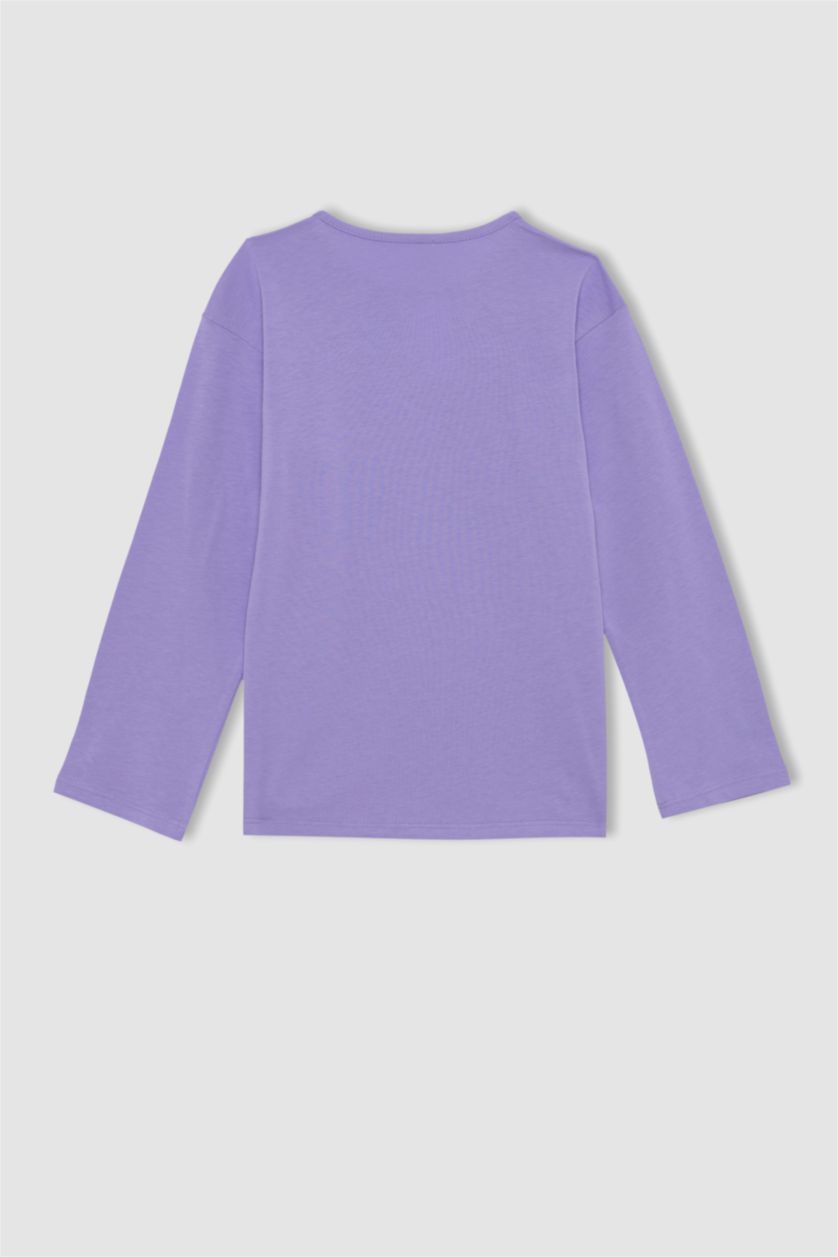 GIRLS & TEENS Lilac 2 piece Regular Fit Knitted Pyjamas