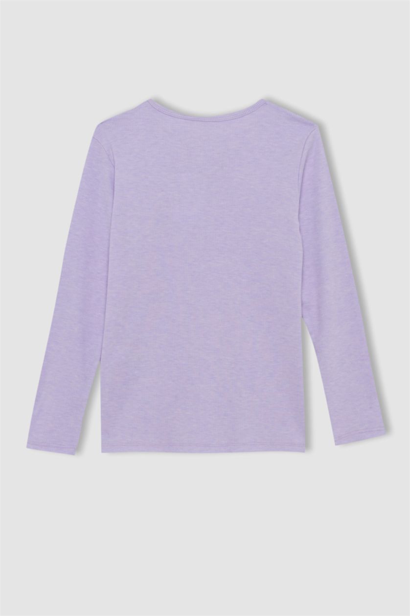 Kız Çocuk - Genç Kız Lila Kız Çocuk Unicorn Baskılı Pijama Takım