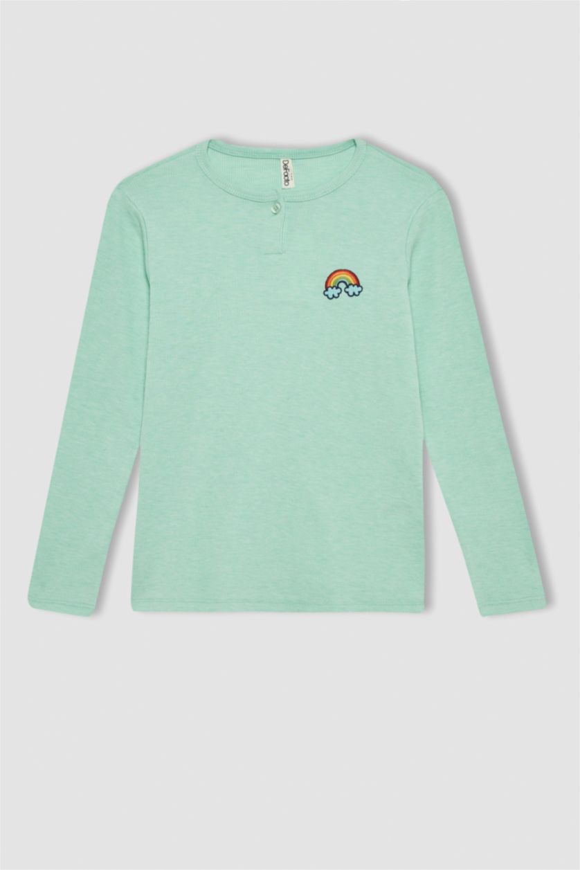 GIRLS & TEENS Mint 2 piece Regular Fit Knitted Pyjamas