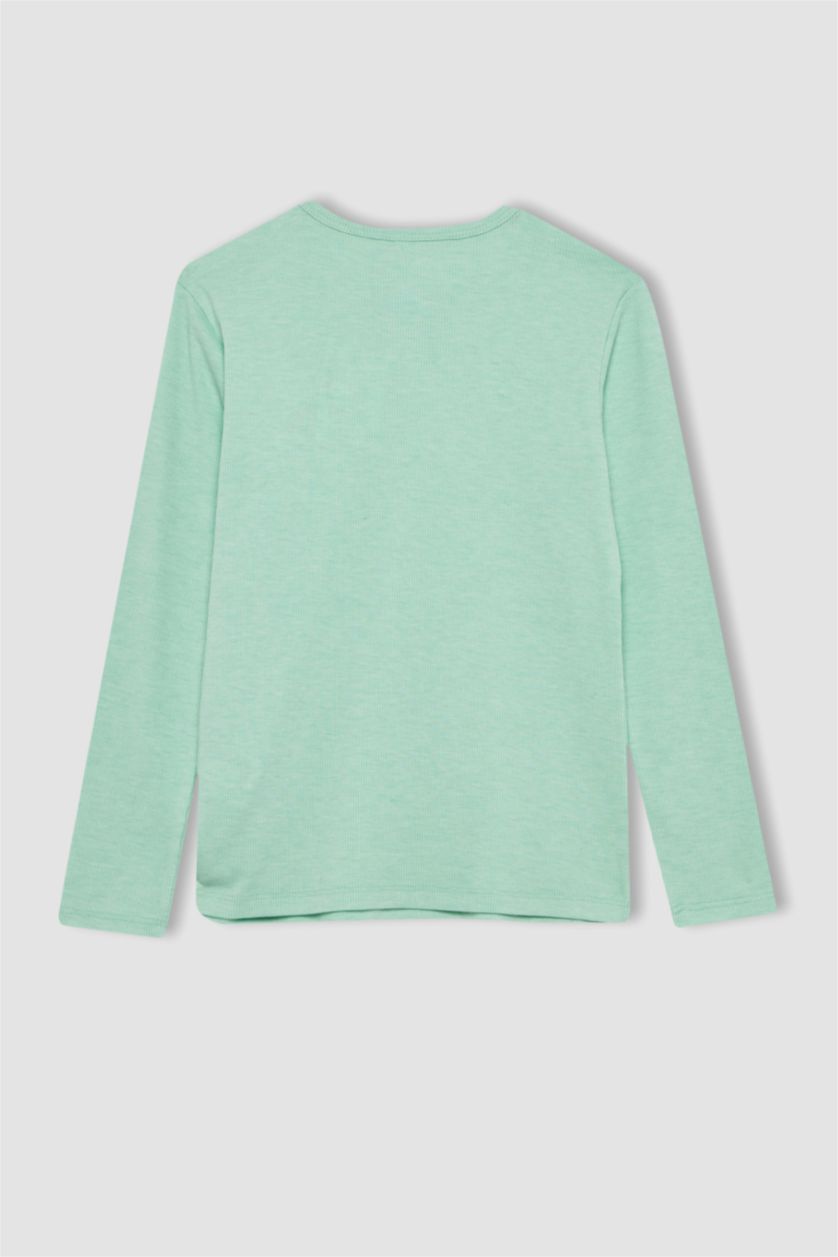 GIRLS & TEENS Mint 2 piece Regular Fit Knitted Pyjamas