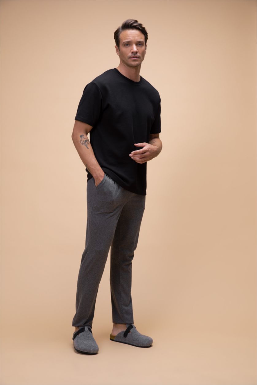 رجال ميلانج أنثرا بنطلون من DeFactoFit بقصة عادية