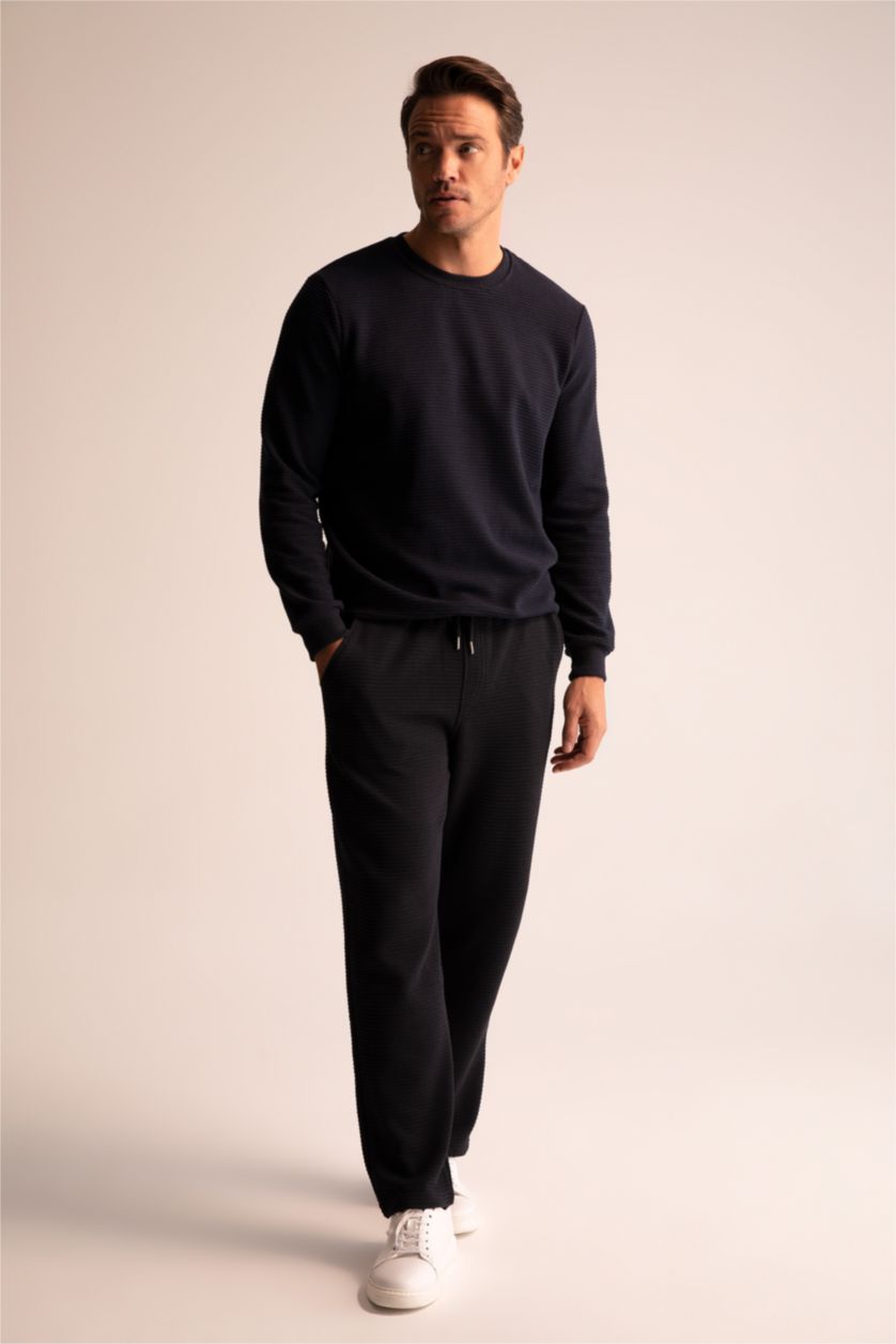 MAN NAVY Regular Fit Trousers