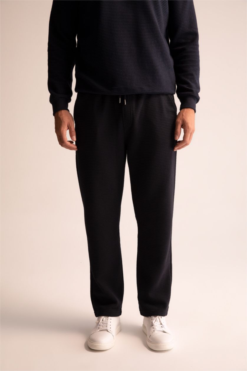 MAN NAVY Regular Fit Trousers