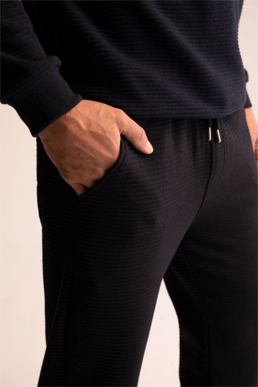 MAN NAVY Regular Fit Trousers