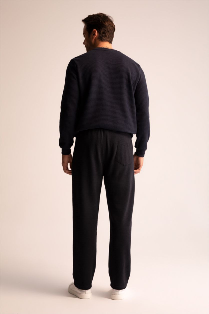 MAN NAVY Regular Fit Trousers