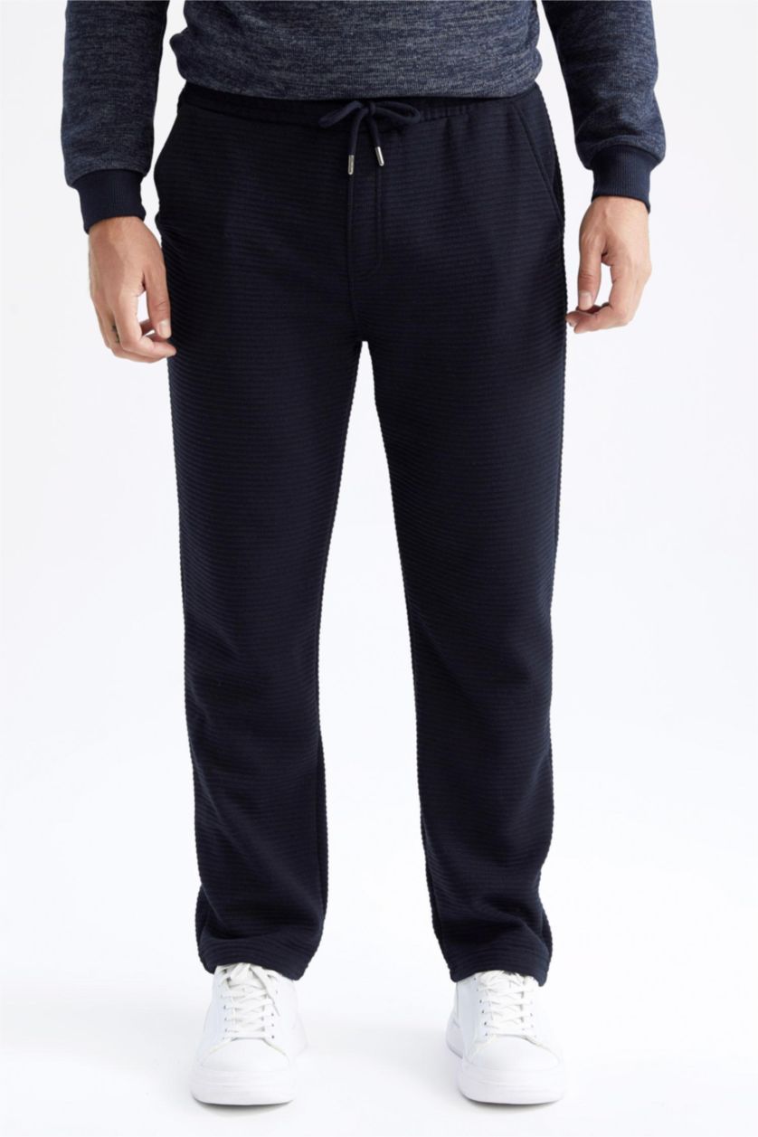 MAN NAVY Regular Fit Trousers