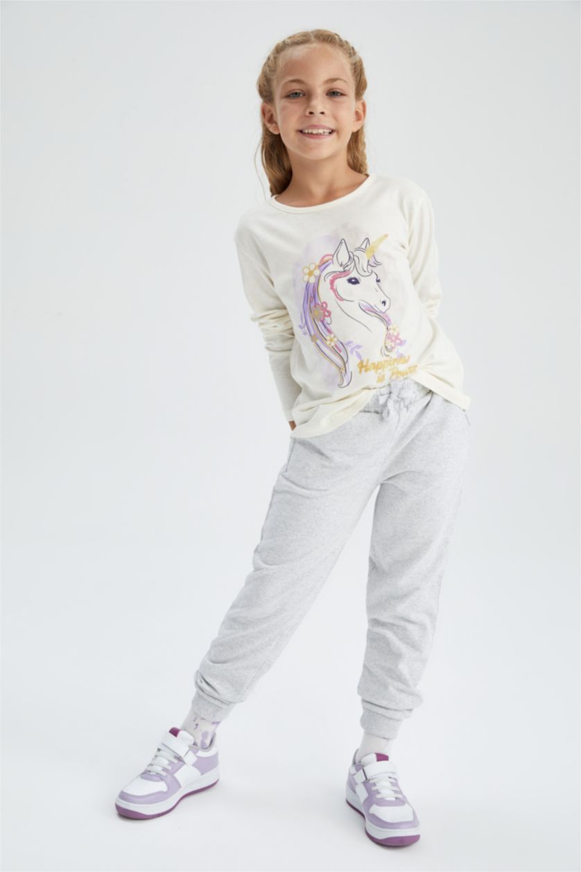 GIRLS & TEENS Beige Regular Fit Long Sleeve T-Shirt