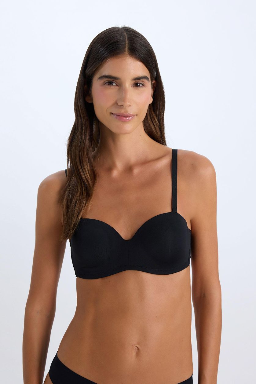 WOMAN Black Strapless Bra