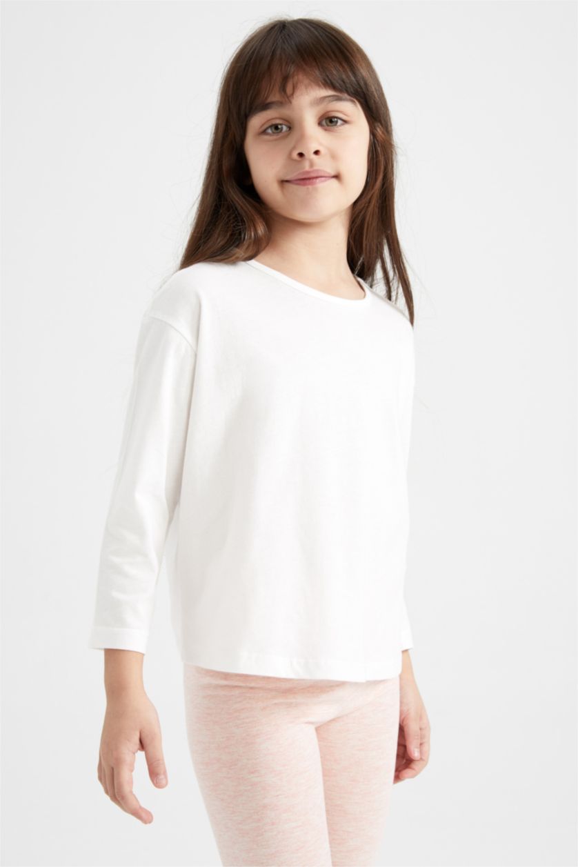 GIRLS & TEENS Light Lilac 2 piece Regular Fit Long Sleeve T-Shirt