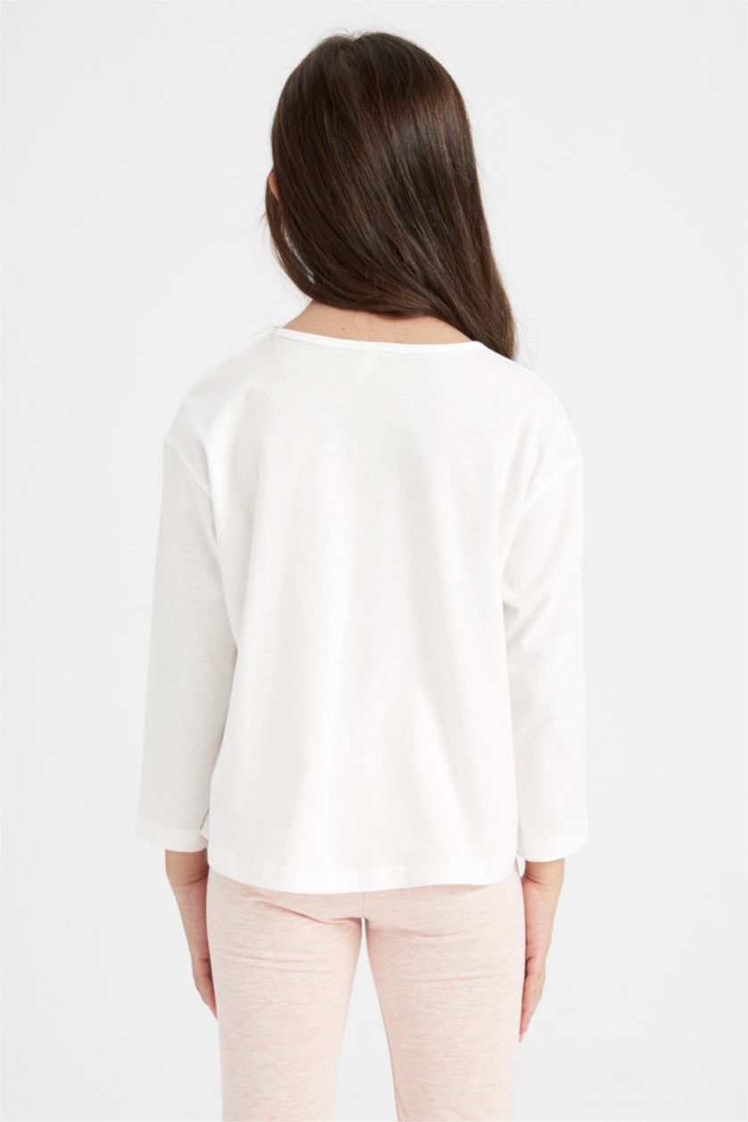 GIRLS & TEENS Light Lilac 2 piece Regular Fit Long Sleeve T-Shirt