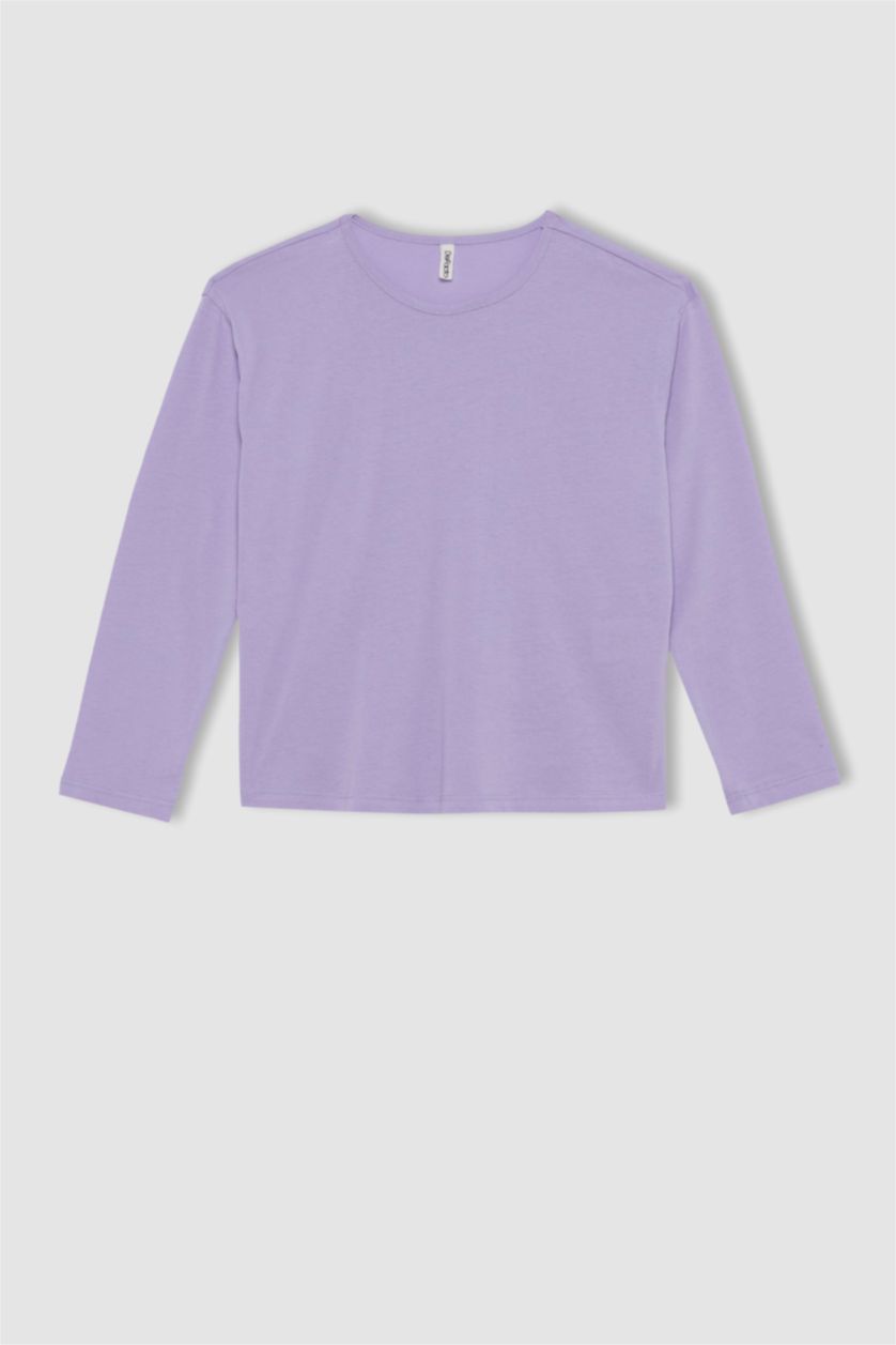 GIRLS & TEENS Light Lilac 2 piece Regular Fit Long Sleeve T-Shirt