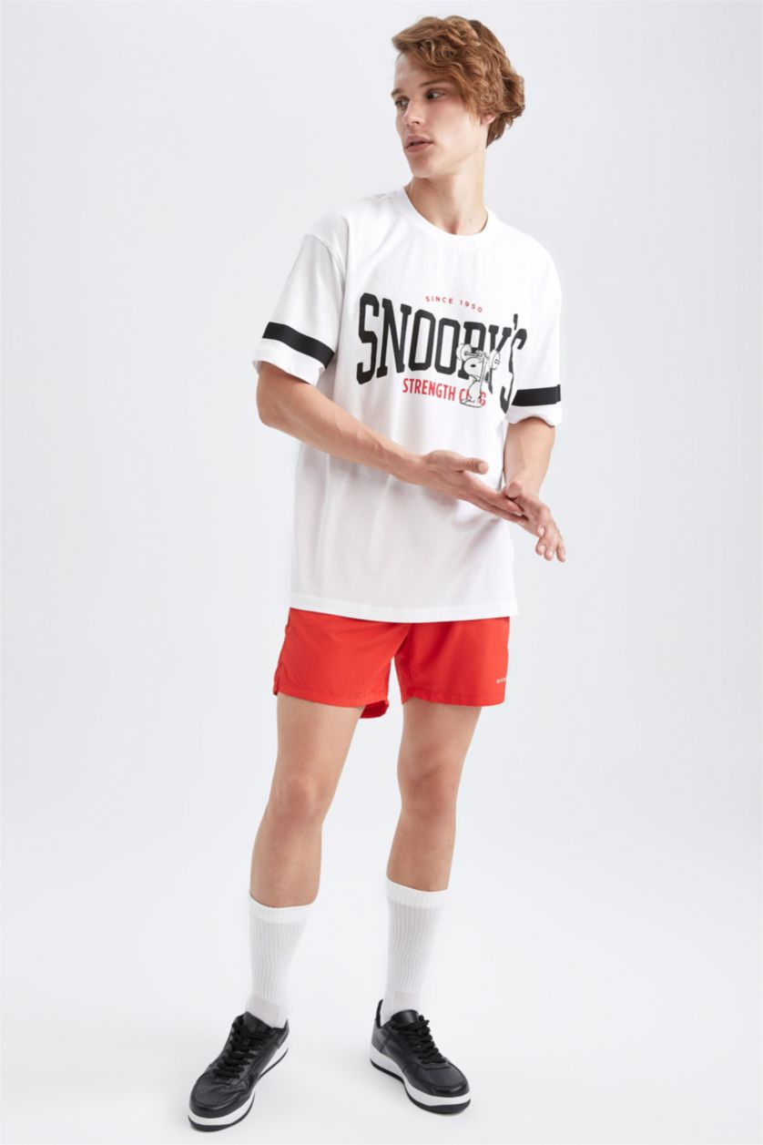 MAN White Coool Snoopy Boxy Fit Crew Neck T-Shirt