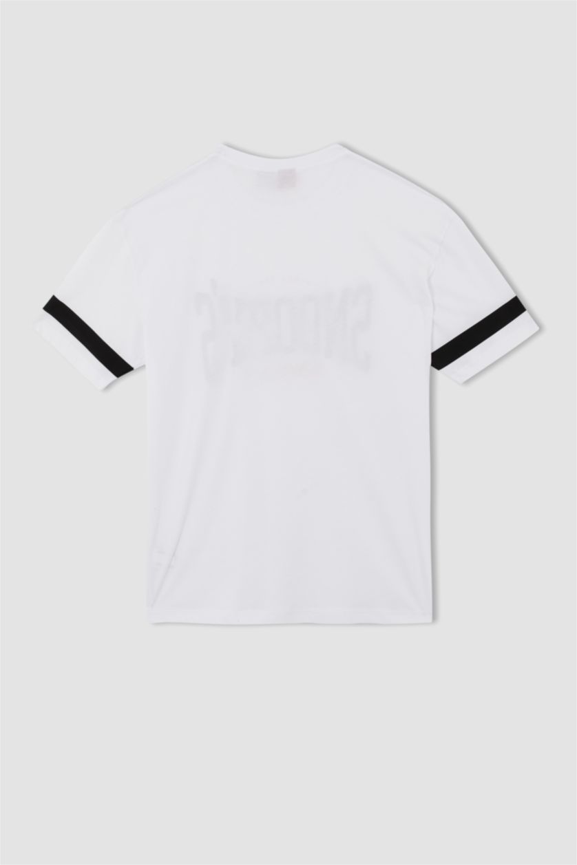 MAN White Coool Snoopy Boxy Fit Crew Neck T-Shirt