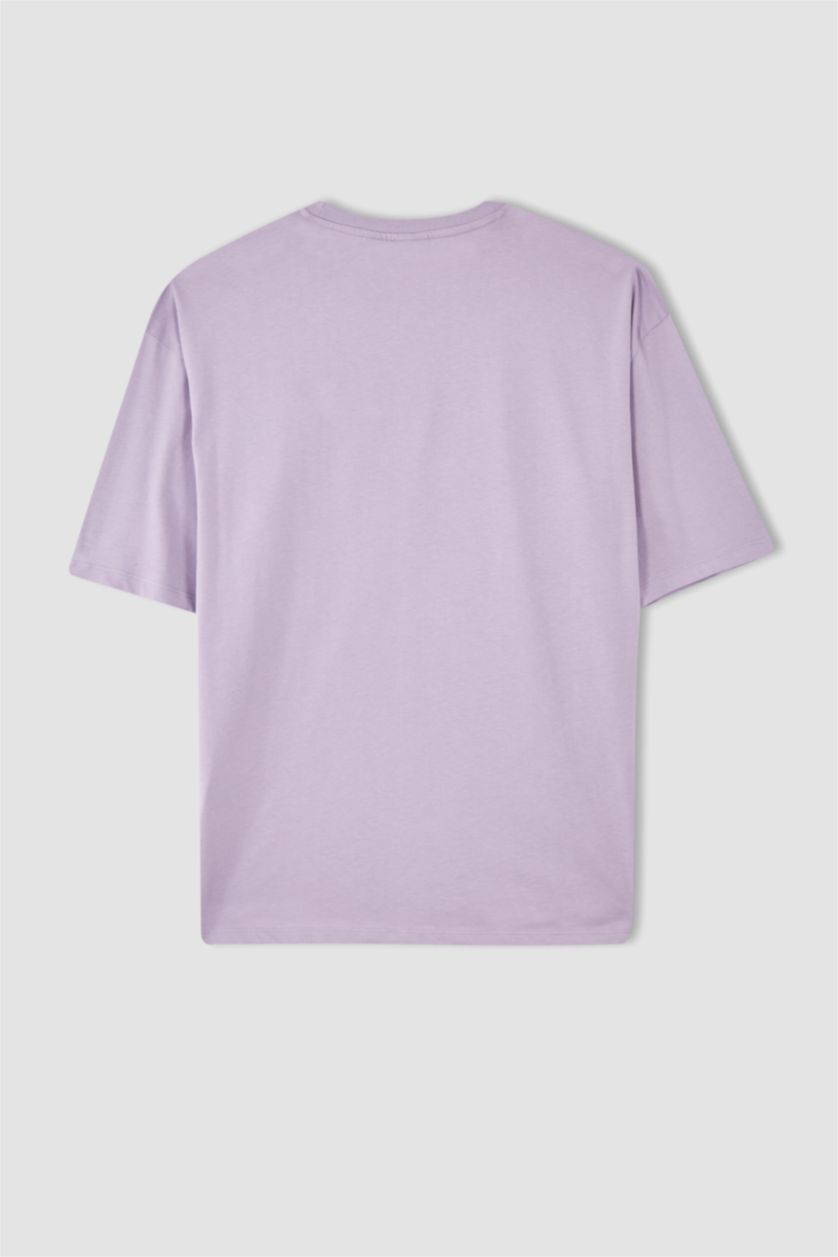 HOMME Violet Clair T-shirt à manches courtes Coupe Oversize Imprimé Col rond Rick Et Morty (Fournisseur)