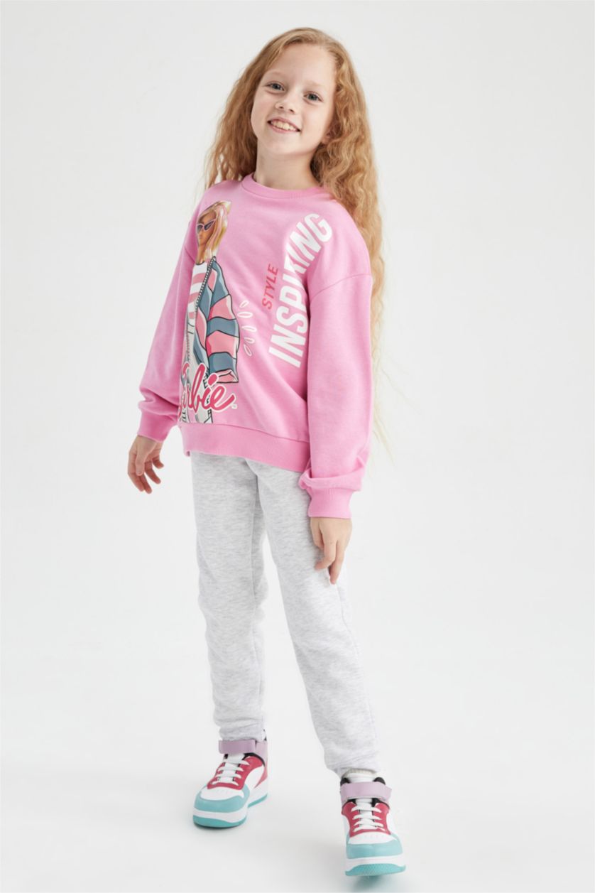 GIRLS & TEENS Pink قماش سميك قصة مريحة