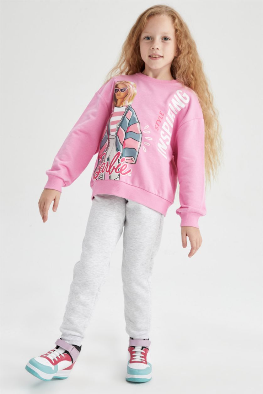 GIRLS & TEENS Pink قماش سميك قصة مريحة