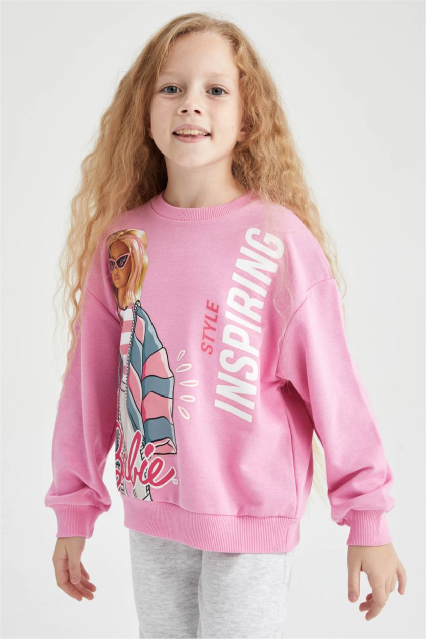 GIRLS & TEENS Pink قماش سميك قصة مريحة