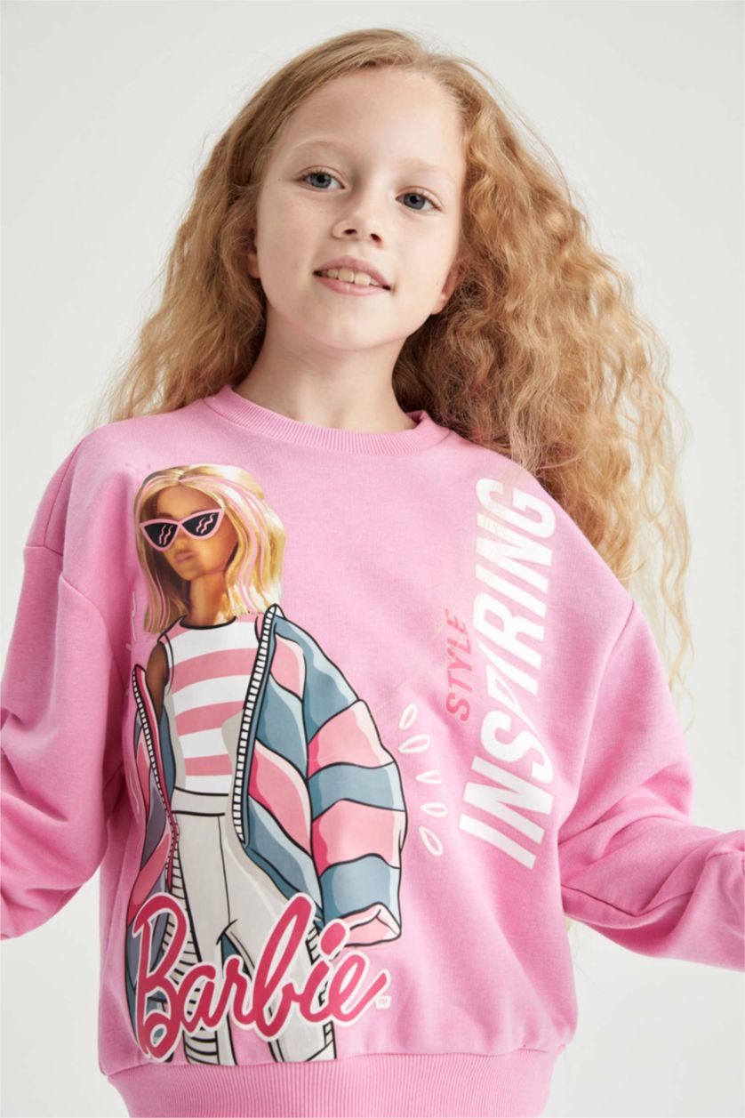 GIRLS & TEENS Pink قماش سميك قصة مريحة
