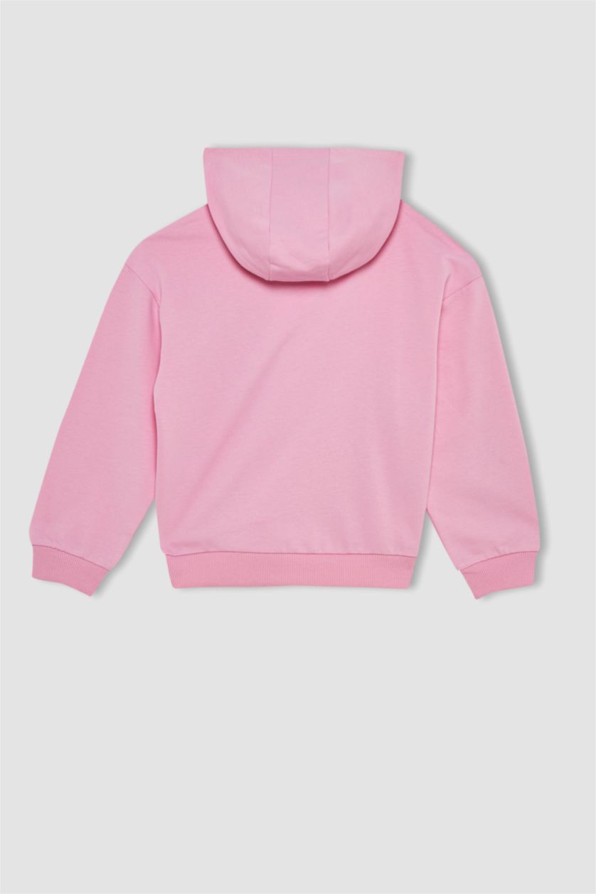 Kız Çocuk - Genç Kız Pembe Kız Çocuk PowerPuff Girls Bisiklet Yaka Sweatshirt