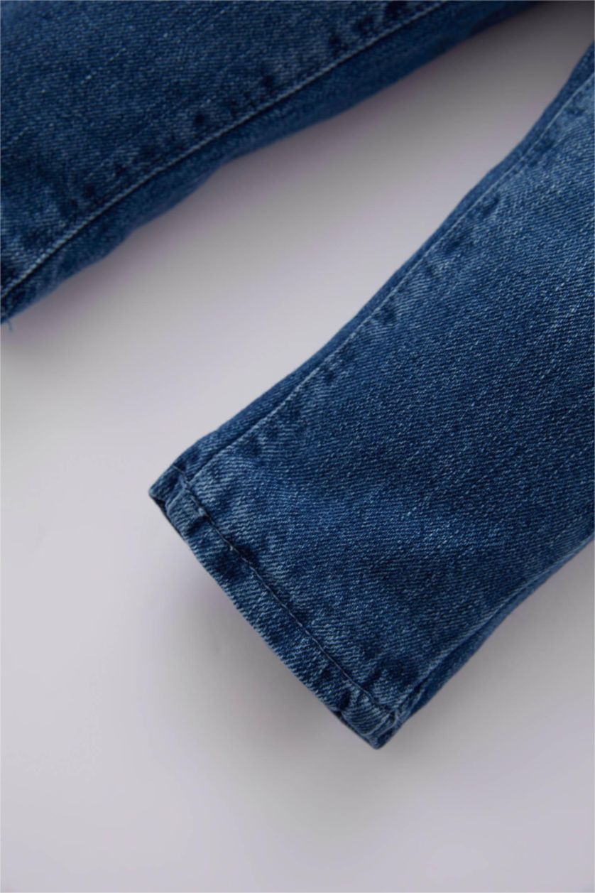 BABY GIRL Light Blue Baby Girl Pocket Fleece Lined Jeans