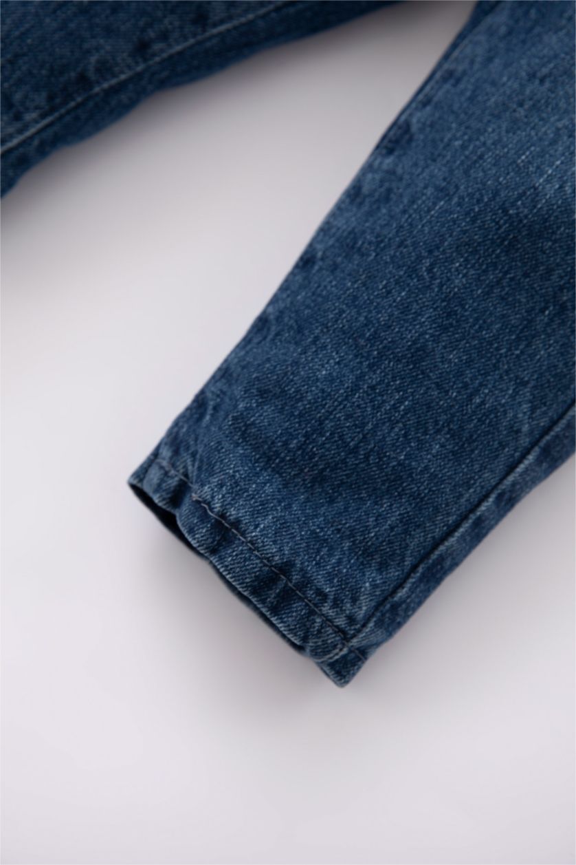 BABY GIRL Light Blue Baby Girl Pocket Fleece Lined Jeans