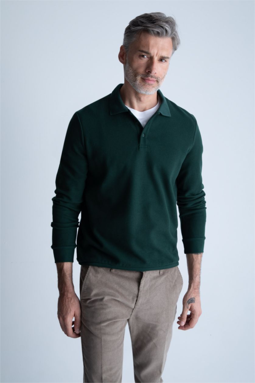 Man Petrol Regular Fit Thessaloniki Fabric Sweatshirt