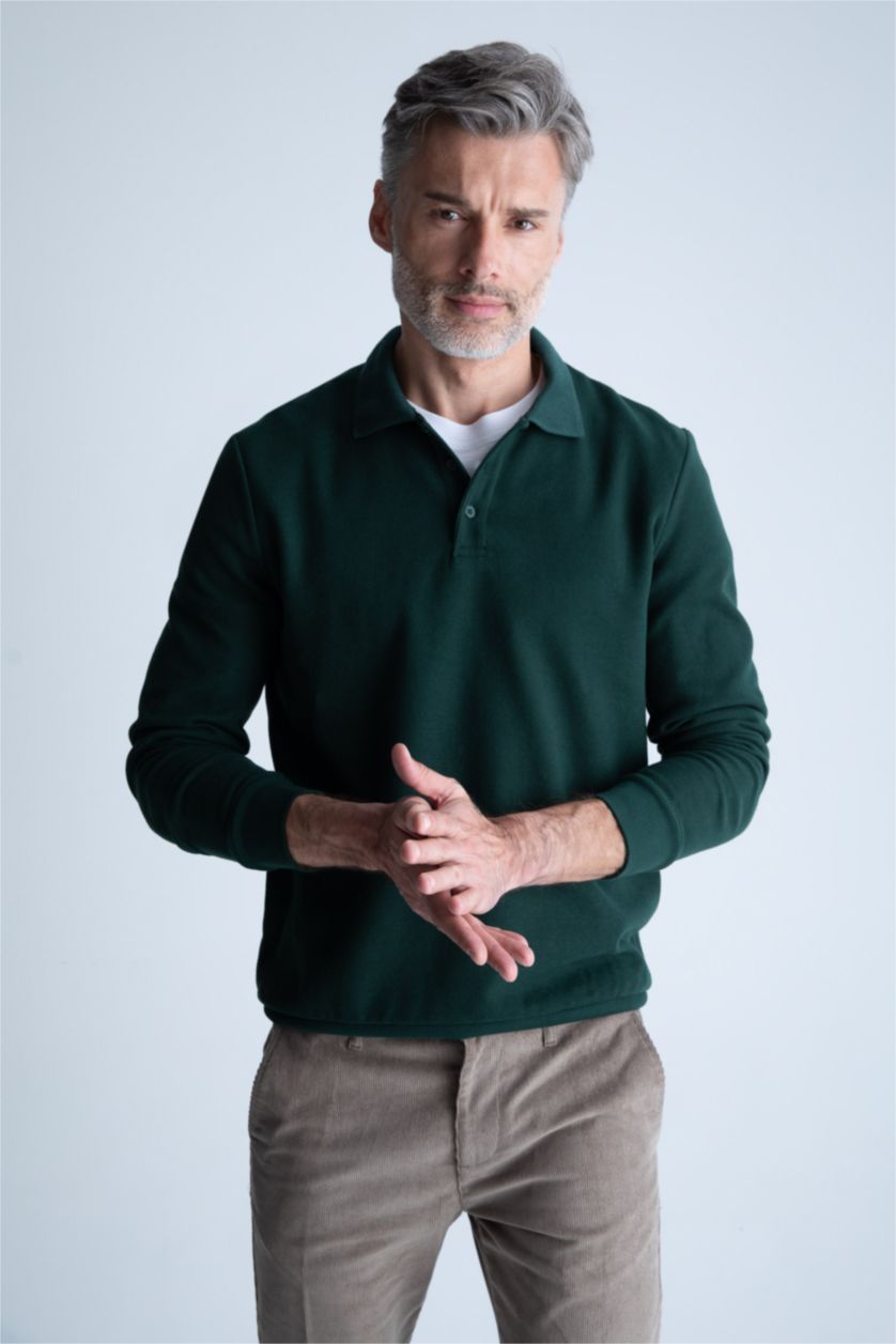 Man Petrol Regular Fit Thessaloniki Fabric Sweatshirt