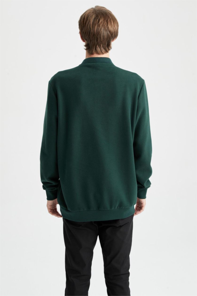 Man Petrol Regular Fit Thessaloniki Fabric Sweatshirt