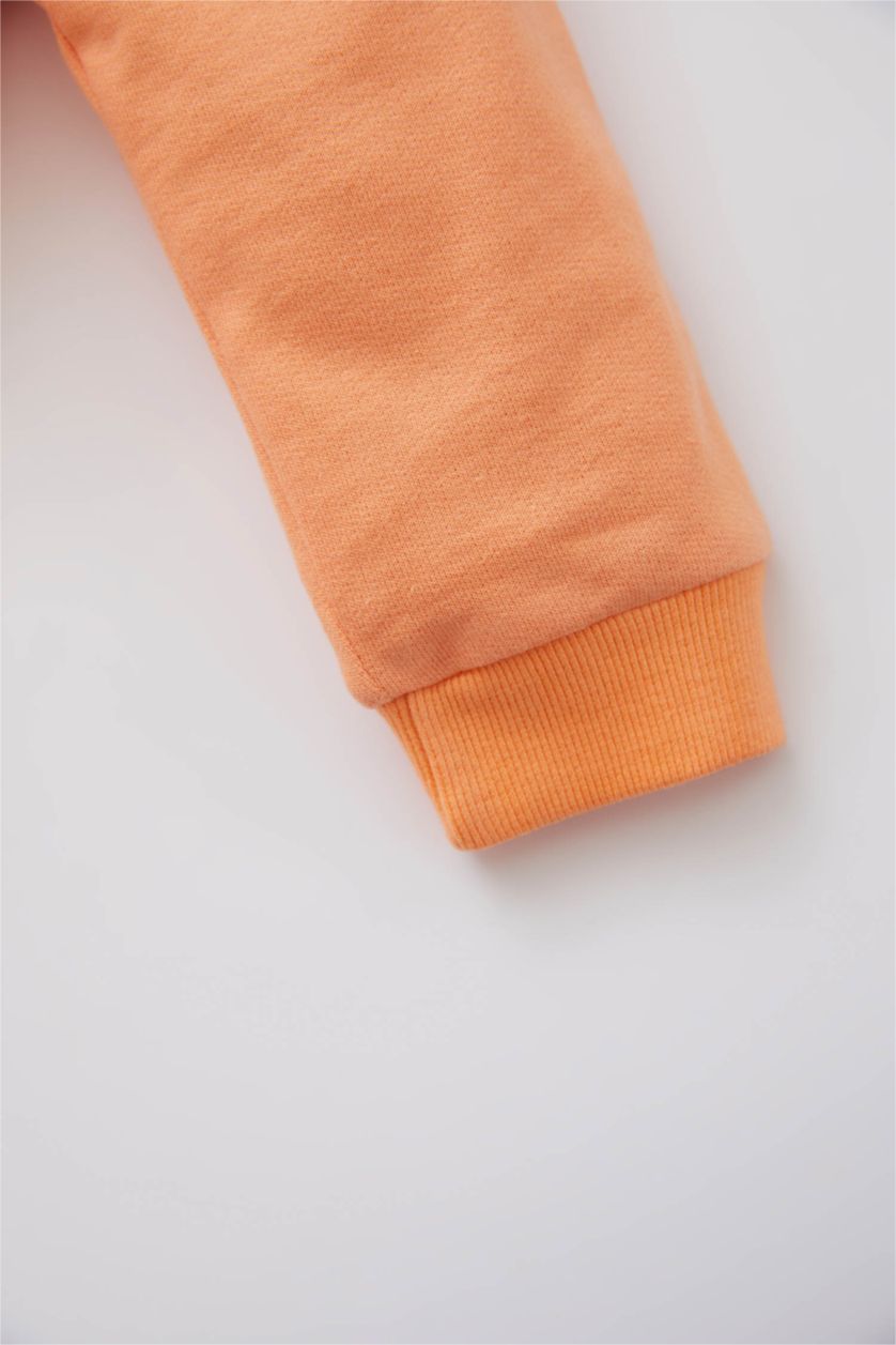 BABY BOY Orange Regular Fit Slogan Crew Neck Sweatshirt