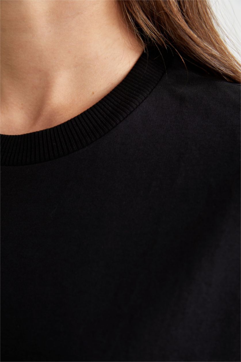 WOMAN Black Relax Fit Crew Neck Sweatshirt Tunic