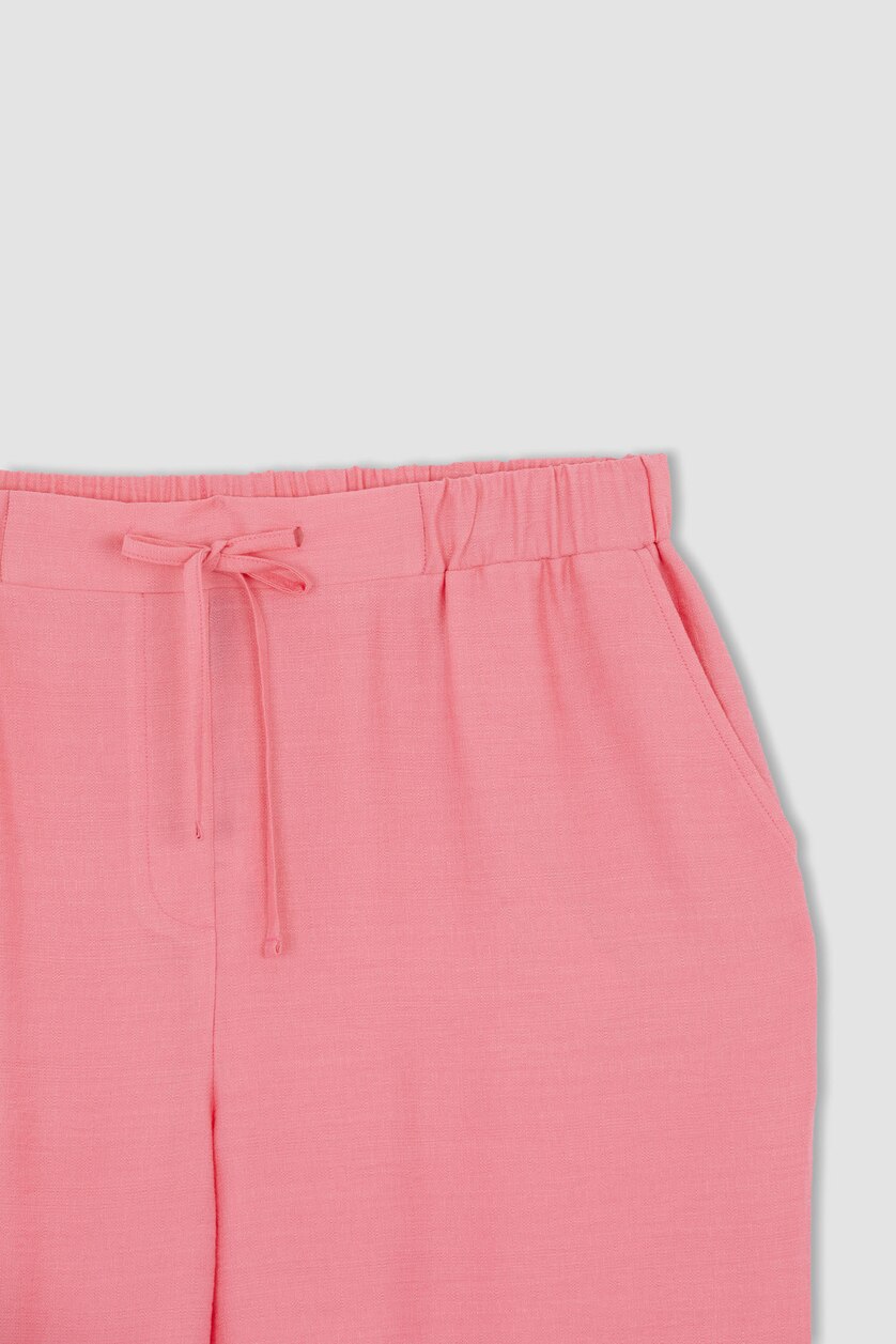 Pink WOMAN DF Plus Straight Fit Elastic Waist Aerobin Trousers 2630838 ...