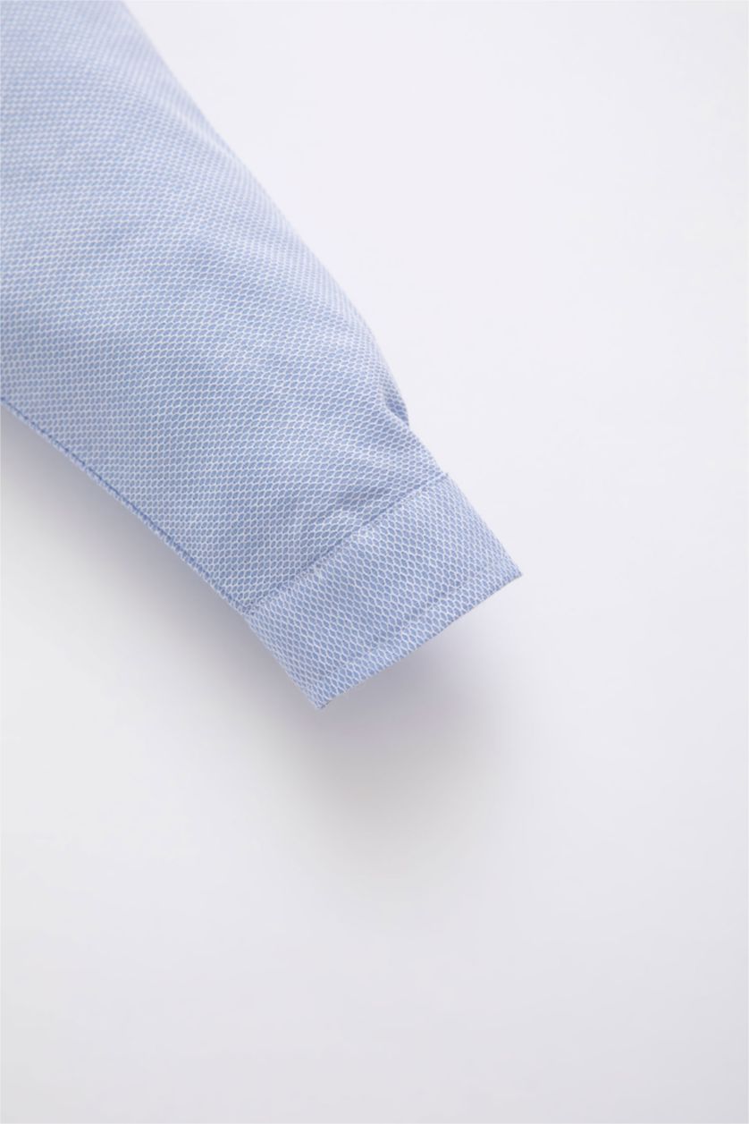 BÉBÉ GARÇON BLEU Clair Chemises à manches longues Oxford Col De Chemise Manche Longue