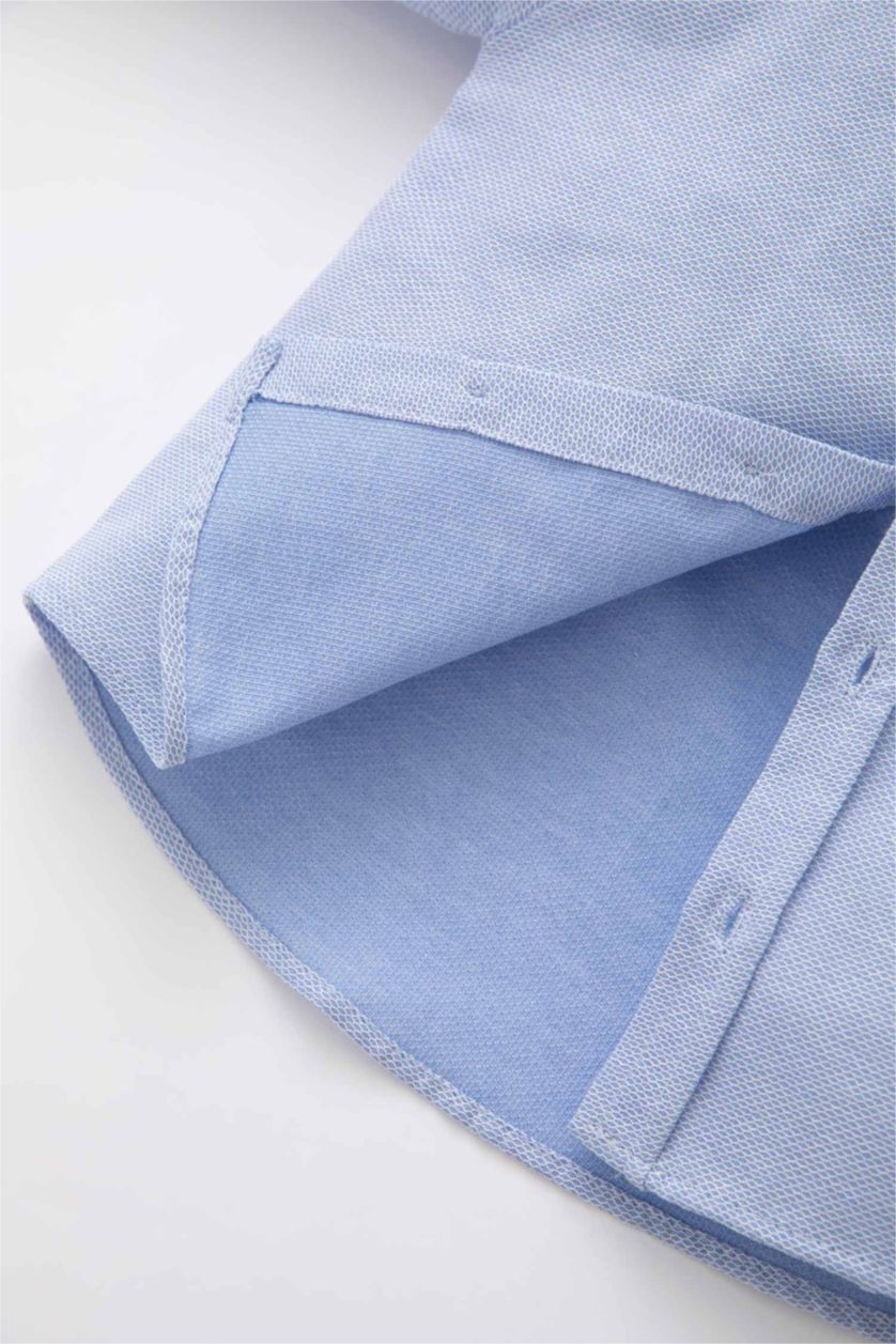 BÉBÉ GARÇON BLEU Clair Chemises à manches longues Oxford Col De Chemise Manche Longue
