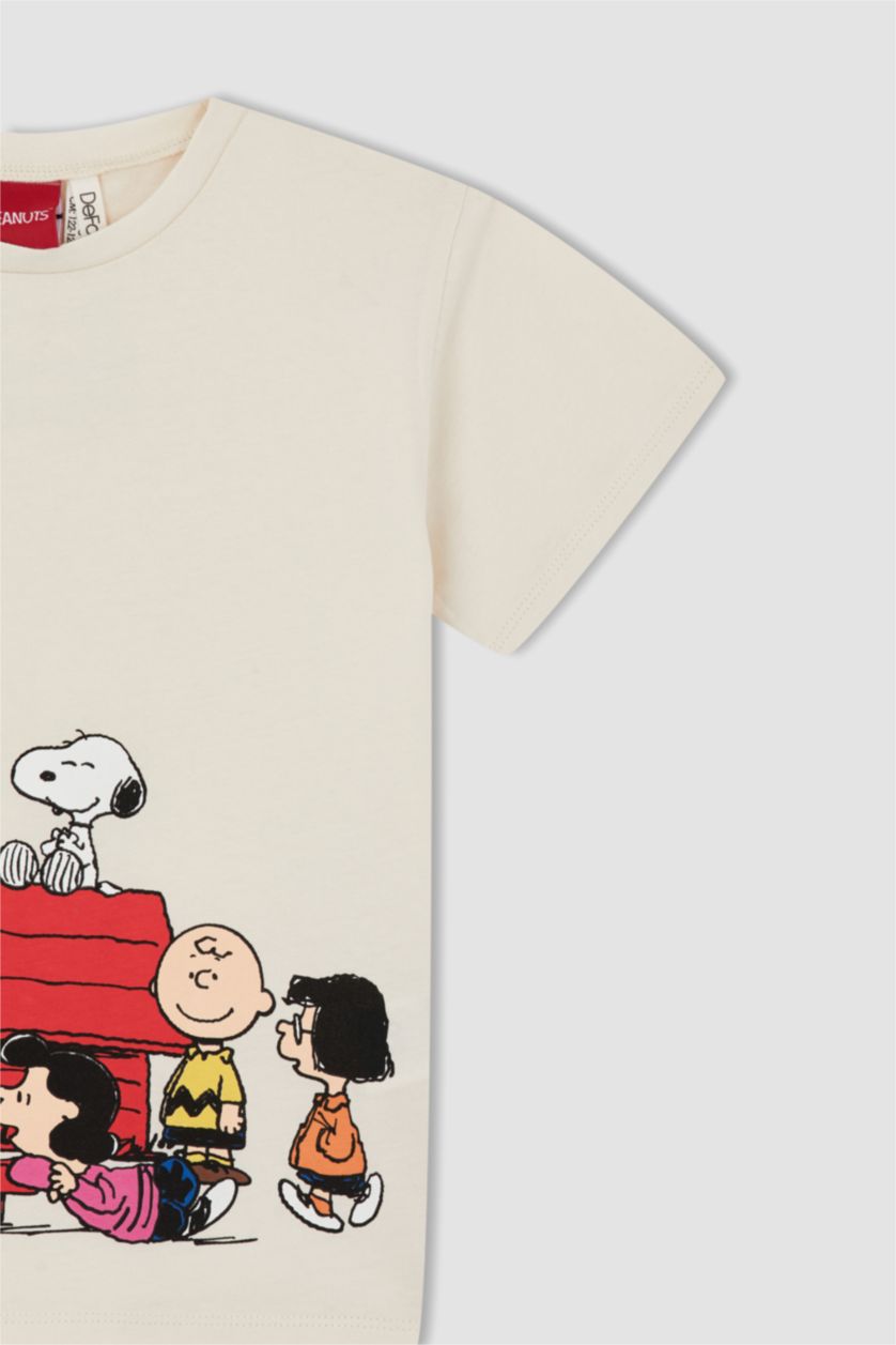 GIRLS & TEENS Beige Regular Fit Snoopy Licensed Short Sleeve T-Shirt