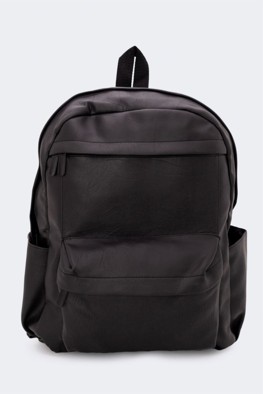 رجالي أسود شنطة ظهر رجالي جلد صناعي