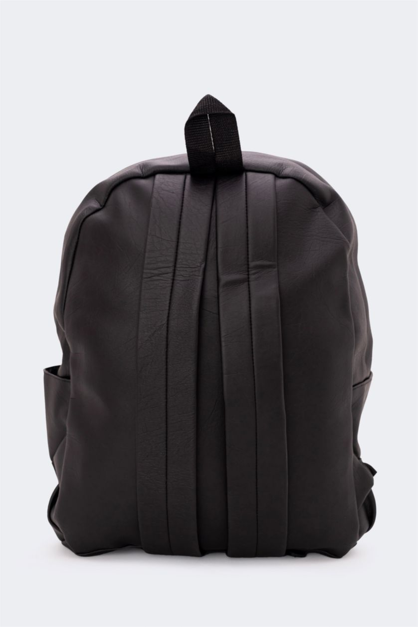 رجالي أسود شنطة ظهر رجالي جلد صناعي