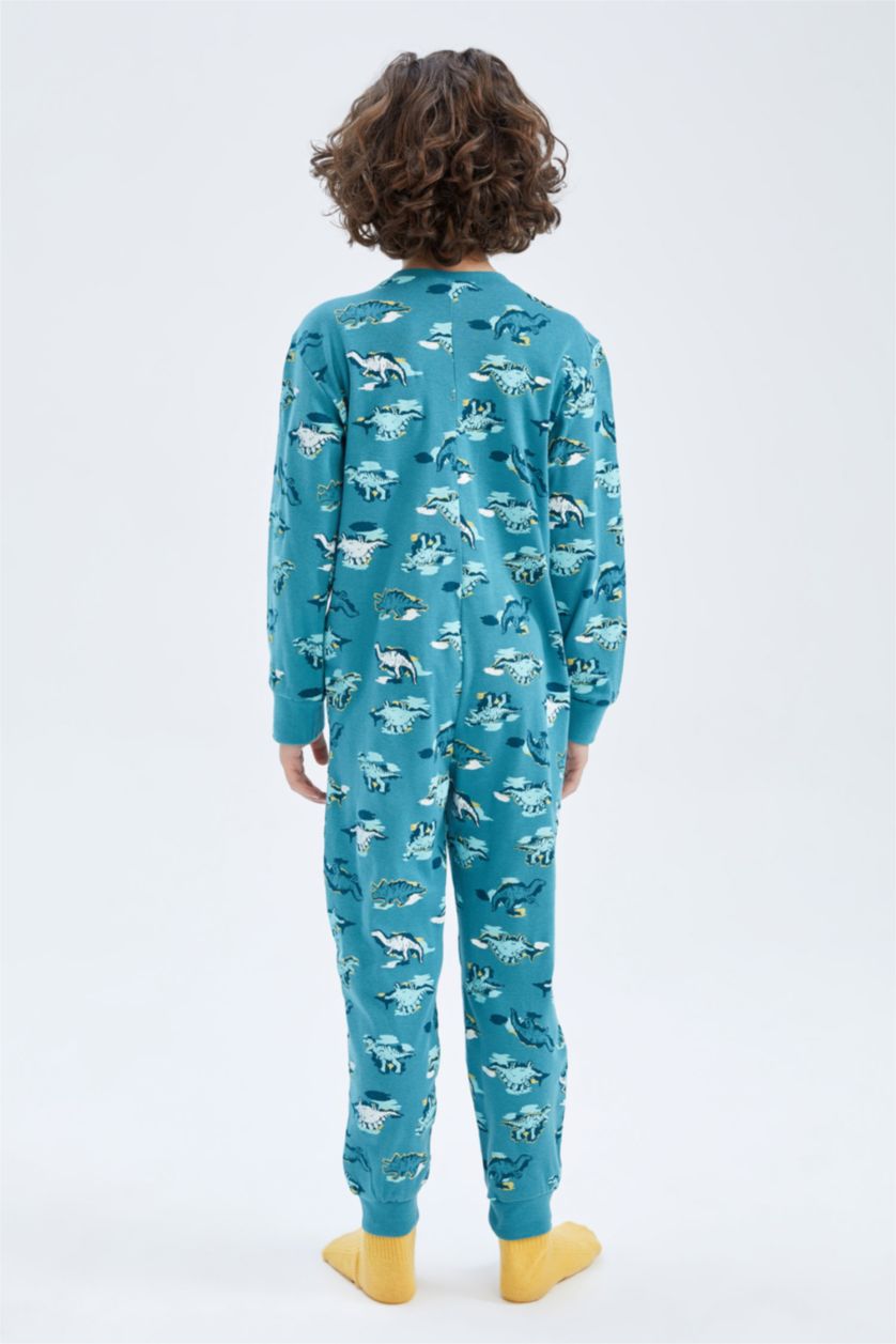 BOYS & TEENS Turquoise Regular Fit Knitted Pyjamas