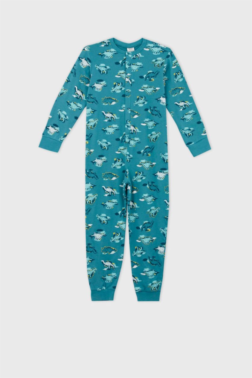 BOYS & TEENS Turquoise Regular Fit Knitted Pyjamas