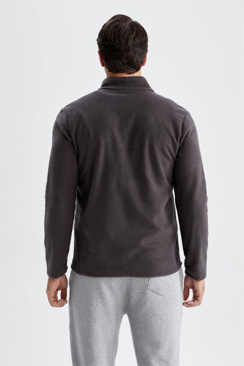 Erkek Antrasit Regular Fıt Polar Sweatshirt