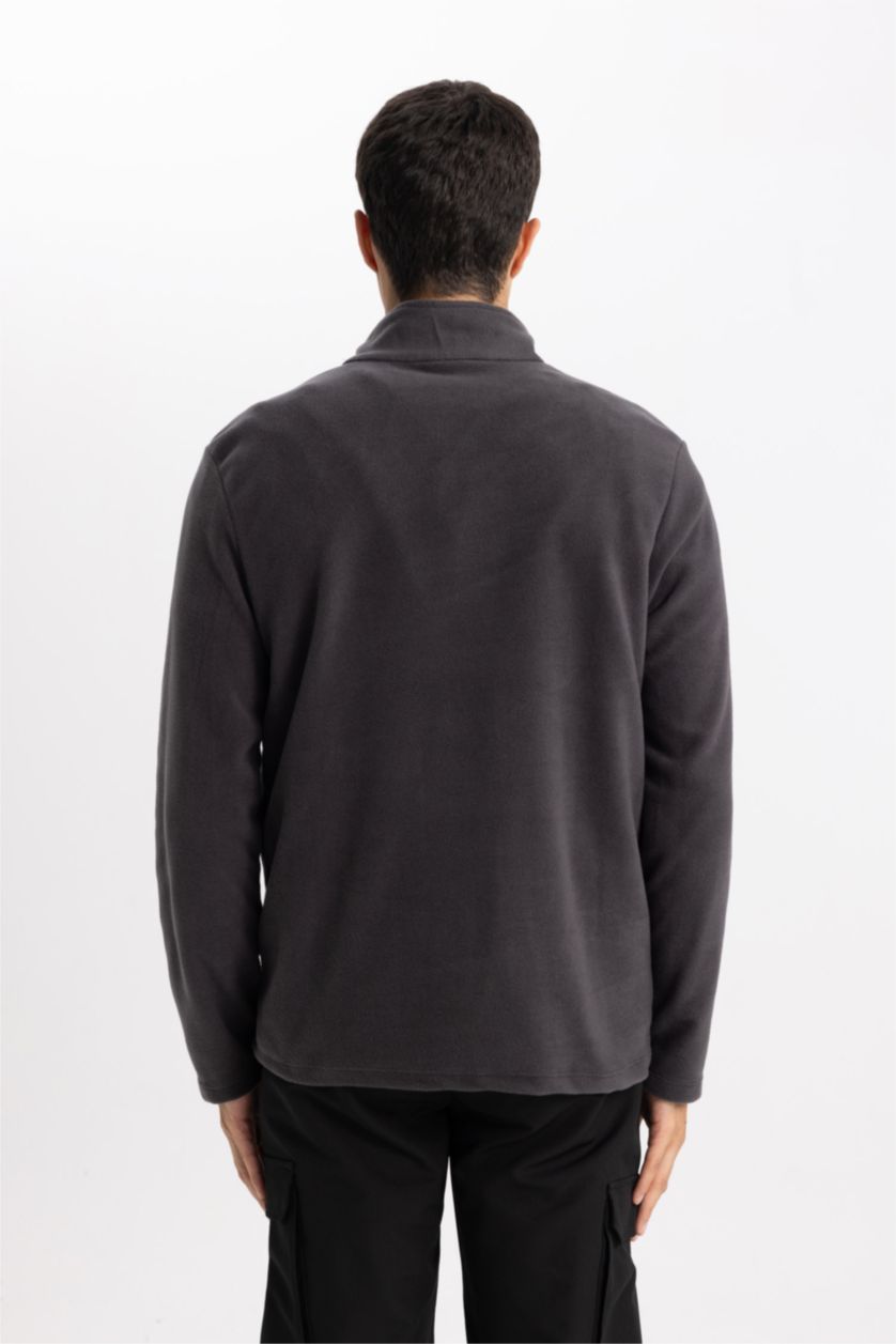 Erkek Antrasit Regular Fıt Polar Sweatshirt